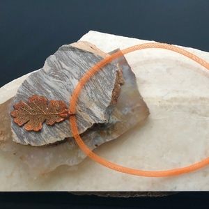 copper leaf necklace